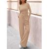 image:imagePRETTYGARDEN Matching Sets Women Clothing 2026 Fall Fashion Travel 2 Piece Lounge Sets Long Sleeve Crop Top Wide Leg PantsApricot