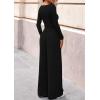 image:imagePRETTYGARDEN Matching Sets Women Clothing 2026 Fall Fashion Travel 2 Piece Lounge Sets Long Sleeve Crop Top Wide Leg PantsBlack