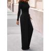 image:imagePRETTYGARDEN Matching Sets Women Clothing 2026 Fall Fashion Travel 2 Piece Lounge Sets Long Sleeve Crop Top Wide Leg PantsBlack