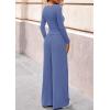 image:imagePRETTYGARDEN Matching Sets Women Clothing 2026 Fall Fashion Travel 2 Piece Lounge Sets Long Sleeve Crop Top Wide Leg PantsBlue