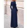 image:imagePRETTYGARDEN Matching Sets Women Clothing 2026 Fall Fashion Travel 2 Piece Lounge Sets Long Sleeve Crop Top Wide Leg PantsNavy