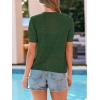 image:imagePRETTYGARDEN Women Summer Crochet Puff Short Sleeve Cardigan Lightweight Spring Cropped Button Up Beach Knit Sweater TopsGreen