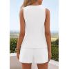 image:imagePRETTYGARDEN Womens 2 Piece Matching Sets 2026 Fashion Suit Vest Tops Shorts Set Spring Business Casual Vacation OutfitsWhite