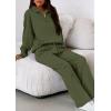 image:imagePRETTYGARDEN Womens Casual Two Piece Sets Fall 2026 Outfits Quarter Zip Sweatshirts Straight Leg Pants Sweatsuits TracksuitArmy Green