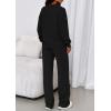 image:imagePRETTYGARDEN Womens Casual Two Piece Sets Fall 2026 Outfits Quarter Zip Sweatshirts Straight Leg Pants Sweatsuits TracksuitBlack
