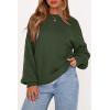 image:imagePRETTYGARDEN Womens Sweaters Spring Fashion 2026 Crew Neck Cable Knit Casual Loose Chunky Tunic Sweater Winter ClothingArmy Green