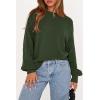 image:imagePRETTYGARDEN Womens Sweaters Spring Fashion 2026 Crew Neck Cable Knit Casual Loose Chunky Tunic Sweater Winter ClothingArmy Green