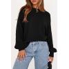 image:imagePRETTYGARDEN Womens Sweaters Spring Fashion 2026 Crew Neck Cable Knit Casual Loose Chunky Tunic Sweater Winter ClothingBlack
