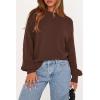 image:imagePRETTYGARDEN Womens Sweaters Spring Fashion 2026 Crew Neck Cable Knit Casual Loose Chunky Tunic Sweater Winter ClothingBrown