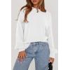 image:imagePRETTYGARDEN Womens Sweaters Spring Fashion 2026 Crew Neck Cable Knit Casual Loose Chunky Tunic Sweater Winter ClothingWhite
