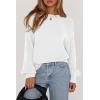 image:imagePRETTYGARDEN Womens Sweaters Spring Fashion 2026 Crew Neck Cable Knit Casual Loose Chunky Tunic Sweater Winter ClothingWhite