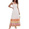 White Orange Floral