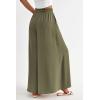 image:imagePRETTYGARDEN Womens 2026 Summer Wide Leg Palazzo Pants High Waisted Flowy Pockets Trendy Casual Lounge Boho Beach TrousersArmy Green