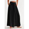 image:imagePRETTYGARDEN Womens 2026 Summer Wide Leg Palazzo Pants High Waisted Flowy Pockets Trendy Casual Lounge Boho Beach TrousersBlack