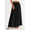 image:imagePRETTYGARDEN Womens 2026 Summer Wide Leg Palazzo Pants High Waisted Flowy Pockets Trendy Casual Lounge Boho Beach TrousersBlack