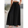 image:imagePRETTYGARDEN Womens 2026 Summer Wide Leg Palazzo Pants High Waisted Flowy Pockets Trendy Casual Lounge Boho Beach TrousersBlack