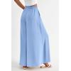image:imagePRETTYGARDEN Womens 2026 Summer Wide Leg Palazzo Pants High Waisted Flowy Pockets Trendy Casual Lounge Boho Beach TrousersBlue