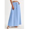 image:imagePRETTYGARDEN Womens 2026 Summer Wide Leg Palazzo Pants High Waisted Flowy Pockets Trendy Casual Lounge Boho Beach TrousersBlue