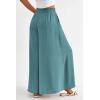 image:imagePRETTYGARDEN Womens 2026 Summer Wide Leg Palazzo Pants High Waisted Flowy Pockets Trendy Casual Lounge Boho Beach TrousersBlue Green