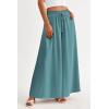 image:imagePRETTYGARDEN Womens 2026 Summer Wide Leg Palazzo Pants High Waisted Flowy Pockets Trendy Casual Lounge Boho Beach TrousersBlue Green