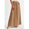 image:imagePRETTYGARDEN Womens 2026 Summer Wide Leg Palazzo Pants High Waisted Flowy Pockets Trendy Casual Lounge Boho Beach TrousersKhaki