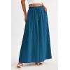 image:imagePRETTYGARDEN Womens 2026 Summer Wide Leg Palazzo Pants High Waisted Flowy Pockets Trendy Casual Lounge Boho Beach TrousersLake Blue