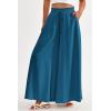 image:imagePRETTYGARDEN Womens 2026 Summer Wide Leg Palazzo Pants High Waisted Flowy Pockets Trendy Casual Lounge Boho Beach TrousersLake Blue