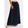 image:imagePRETTYGARDEN Womens 2026 Summer Wide Leg Palazzo Pants High Waisted Flowy Pockets Trendy Casual Lounge Boho Beach TrousersNavy