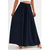 image:imagePRETTYGARDEN Womens 2026 Summer Wide Leg Palazzo Pants High Waisted Flowy Pockets Trendy Casual Lounge Boho Beach TrousersNavy