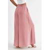 image:imagePRETTYGARDEN Womens 2026 Summer Wide Leg Palazzo Pants High Waisted Flowy Pockets Trendy Casual Lounge Boho Beach TrousersPink