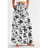 image:imagePRETTYGARDEN Womens 2026 Summer Wide Leg Palazzo Pants High Waisted Flowy Pockets Trendy Casual Lounge Boho Beach TrousersPrint Black