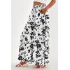 image:imagePRETTYGARDEN Womens 2026 Summer Wide Leg Palazzo Pants High Waisted Flowy Pockets Trendy Casual Lounge Boho Beach TrousersPrint Black