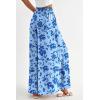 image:imagePRETTYGARDEN Womens 2026 Summer Wide Leg Palazzo Pants High Waisted Flowy Pockets Trendy Casual Lounge Boho Beach TrousersPrint Blue