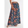 image:imagePRETTYGARDEN Womens 2026 Summer Wide Leg Palazzo Pants High Waisted Flowy Pockets Trendy Casual Lounge Boho Beach TrousersPrint Dark Blue Orange