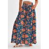 image:imagePRETTYGARDEN Womens 2026 Summer Wide Leg Palazzo Pants High Waisted Flowy Pockets Trendy Casual Lounge Boho Beach TrousersPrint Dark Blue Orange