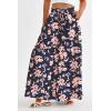 image:imagePRETTYGARDEN Womens 2026 Summer Wide Leg Palazzo Pants High Waisted Flowy Pockets Trendy Casual Lounge Boho Beach TrousersPrint Navy Pink