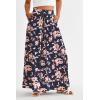 image:imagePRETTYGARDEN Womens 2026 Summer Wide Leg Palazzo Pants High Waisted Flowy Pockets Trendy Casual Lounge Boho Beach TrousersPrint Navy Pink