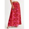image:imagePRETTYGARDEN Womens 2026 Summer Wide Leg Palazzo Pants High Waisted Flowy Pockets Trendy Casual Lounge Boho Beach TrousersPrint Red