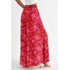 image:imagePRETTYGARDEN Womens 2026 Summer Wide Leg Palazzo Pants High Waisted Flowy Pockets Trendy Casual Lounge Boho Beach TrousersPrint Red