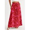 image:imagePRETTYGARDEN Womens 2026 Summer Wide Leg Palazzo Pants High Waisted Flowy Pockets Trendy Casual Lounge Boho Beach TrousersPrint Red