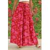 image:imagePRETTYGARDEN Womens 2026 Summer Wide Leg Palazzo Pants High Waisted Flowy Pockets Trendy Casual Lounge Boho Beach TrousersPrint Red