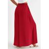 image:imagePRETTYGARDEN Womens 2026 Summer Wide Leg Palazzo Pants High Waisted Flowy Pockets Trendy Casual Lounge Boho Beach TrousersRed