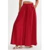 image:imagePRETTYGARDEN Womens 2026 Summer Wide Leg Palazzo Pants High Waisted Flowy Pockets Trendy Casual Lounge Boho Beach TrousersRed