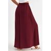 image:imagePRETTYGARDEN Womens 2026 Summer Wide Leg Palazzo Pants High Waisted Flowy Pockets Trendy Casual Lounge Boho Beach TrousersWine Red