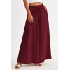image:imagePRETTYGARDEN Womens 2026 Summer Wide Leg Palazzo Pants High Waisted Flowy Pockets Trendy Casual Lounge Boho Beach TrousersWine Red
