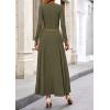 image:imagePRETTYGARDEN Women Fall Spring 2 Piece Outfits Dressy Casual Ribbed Knit Long Sleeve Crop Top Maxi Flowy Skirts Matching SetsArmy Green