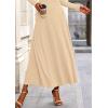 image:imagePRETTYGARDEN Women Fall Spring 2 Piece Outfits Dressy Casual Ribbed Knit Long Sleeve Crop Top Maxi Flowy Skirts Matching SetsBeige