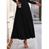 image:imagePRETTYGARDEN Women Fall Spring 2 Piece Outfits Dressy Casual Ribbed Knit Long Sleeve Crop Top Maxi Flowy Skirts Matching SetsBlack