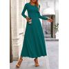 image:imagePRETTYGARDEN Women Fall Spring 2 Piece Outfits Dressy Casual Ribbed Knit Long Sleeve Crop Top Maxi Flowy Skirts Matching SetsBlue Green