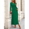 image:imagePRETTYGARDEN Women Fall Spring 2 Piece Outfits Dressy Casual Ribbed Knit Long Sleeve Crop Top Maxi Flowy Skirts Matching SetsGreen